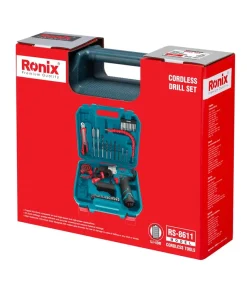 کیت دریل شارژی 12 ولت تک باتری 35 پارچه رونیکس مدل RS-8611
